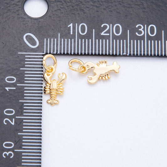 TINY 18K Gold Filled 15mm Lobster Charm