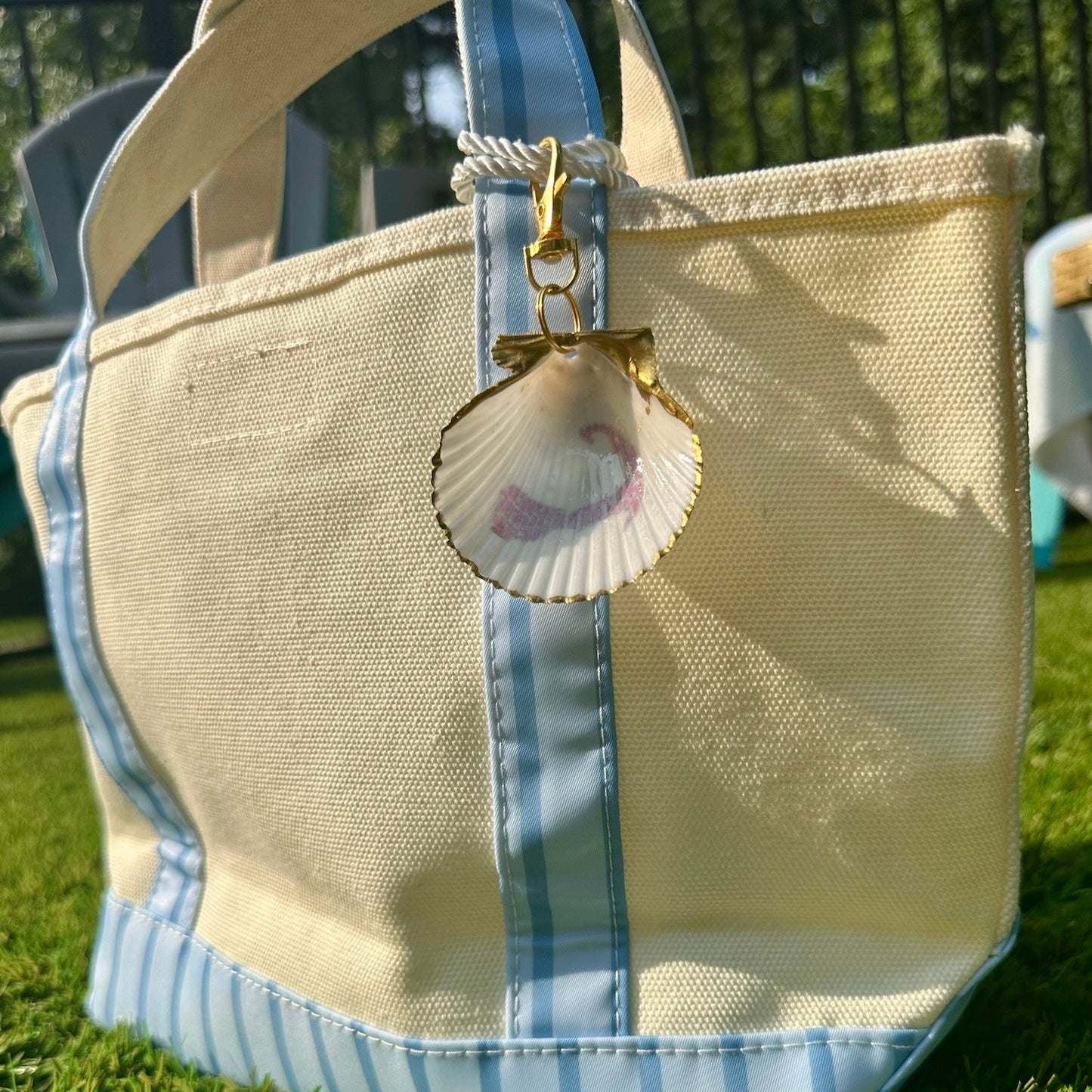 Pink Cape Cod Shell Bag Charm