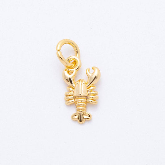 TINY 18K Gold Filled 15mm Lobster Charm
