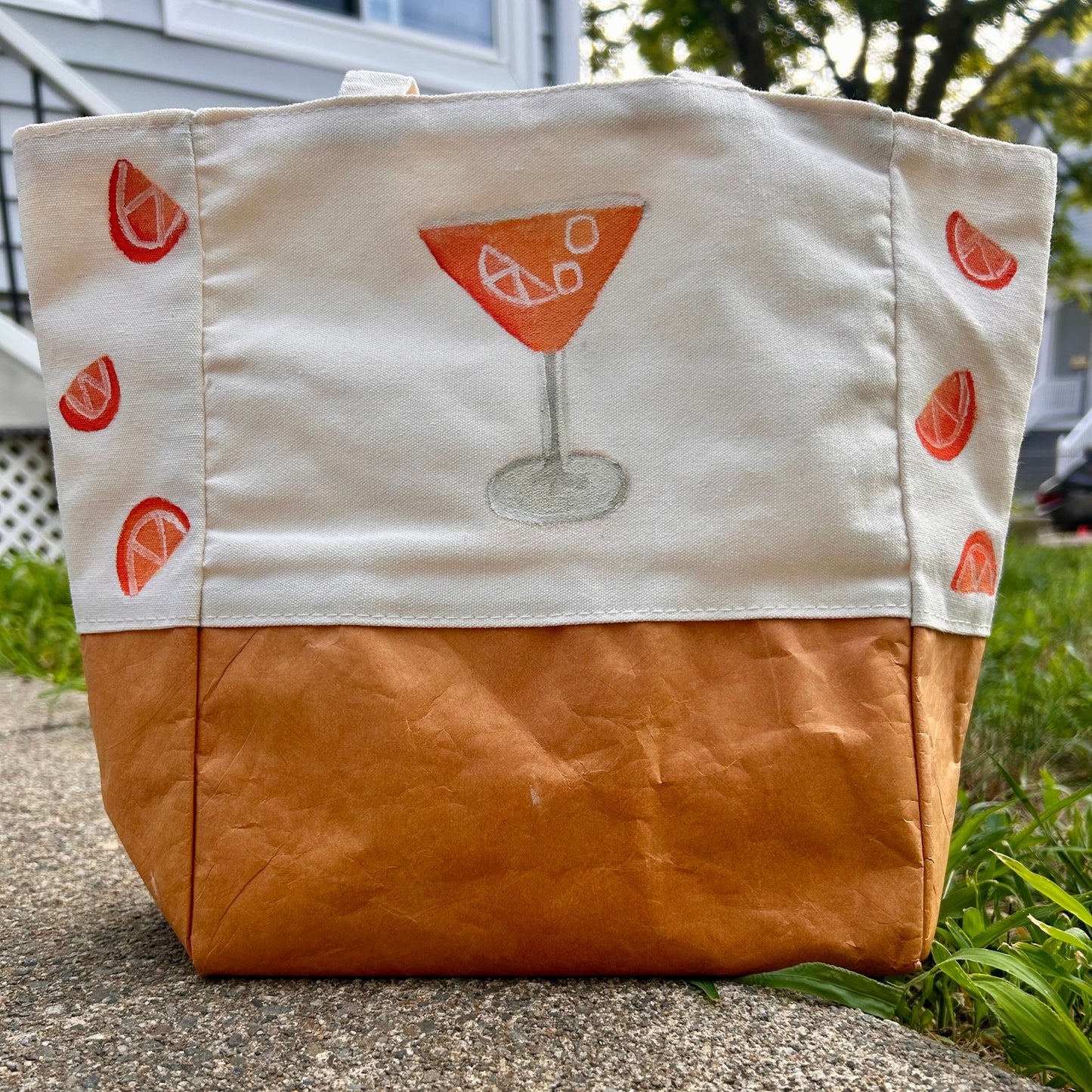 Summer Spritz Painted Tote