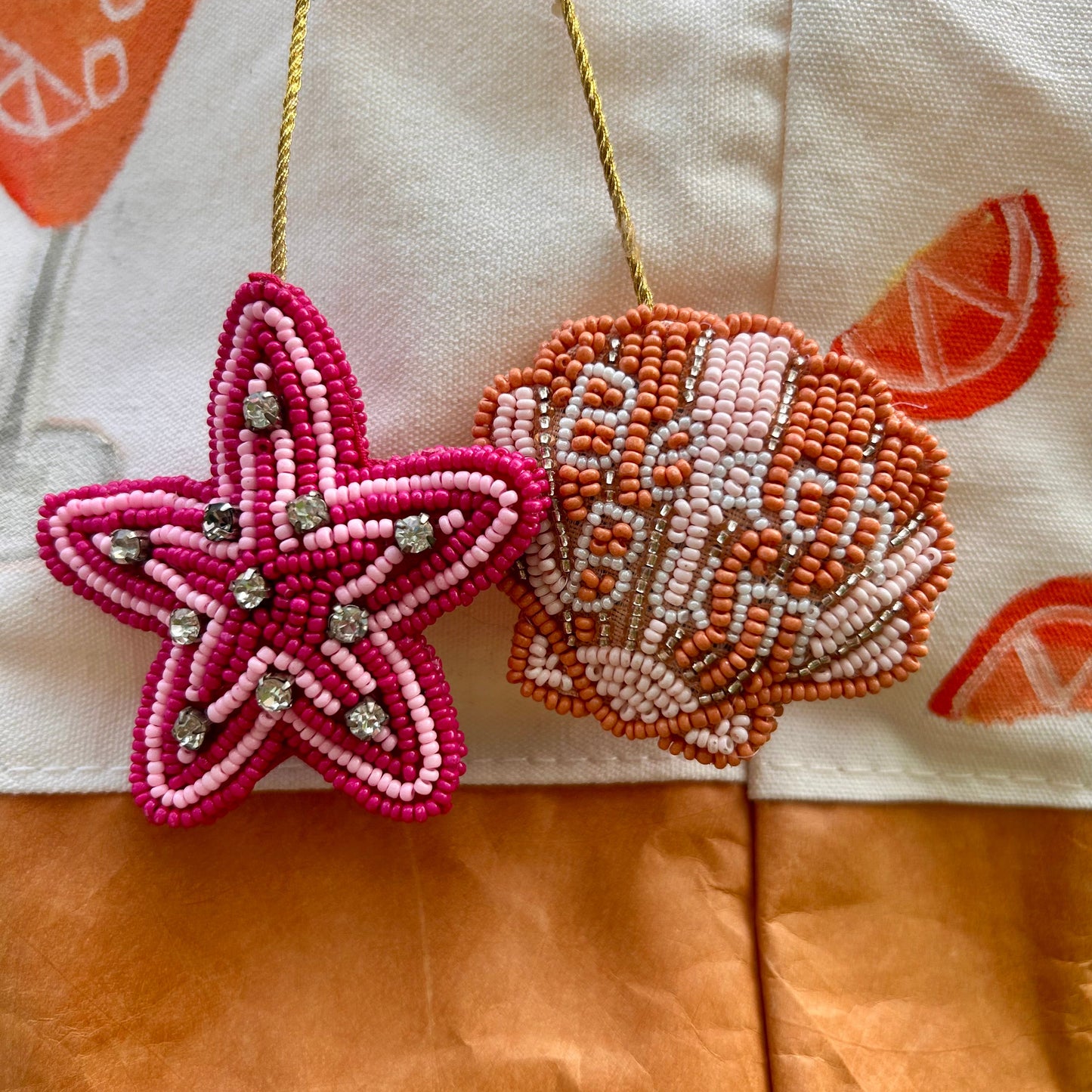 Beach Bum / Starfish Beaded Bag Charm