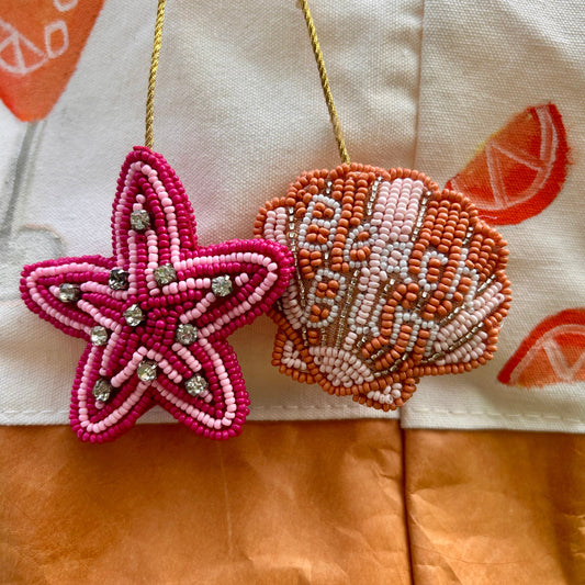 Beach Bum / Starfish Beaded Bag Charm