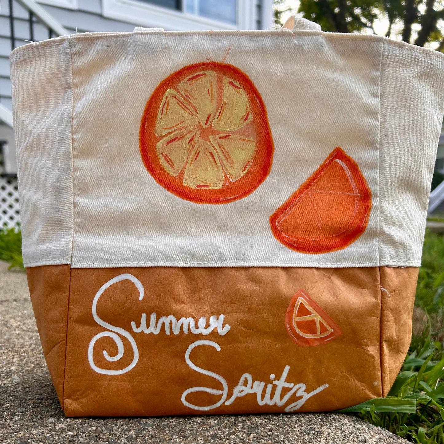 Summer Spritz Painted Tote