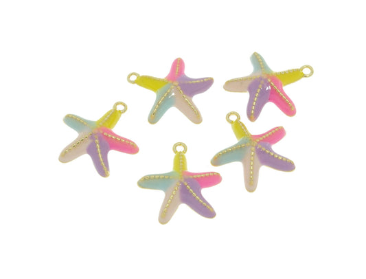 Multi Color Starfish Charm