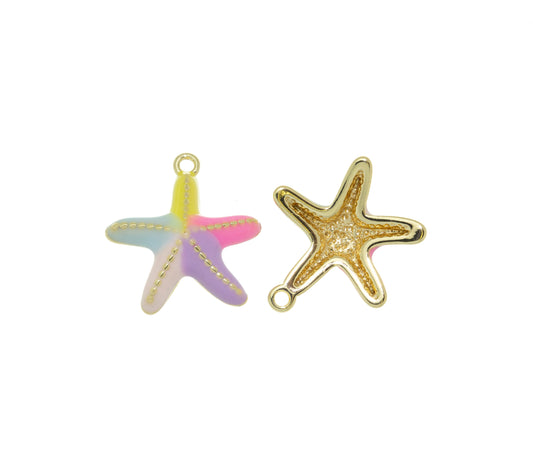 Multi Color Starfish Charm