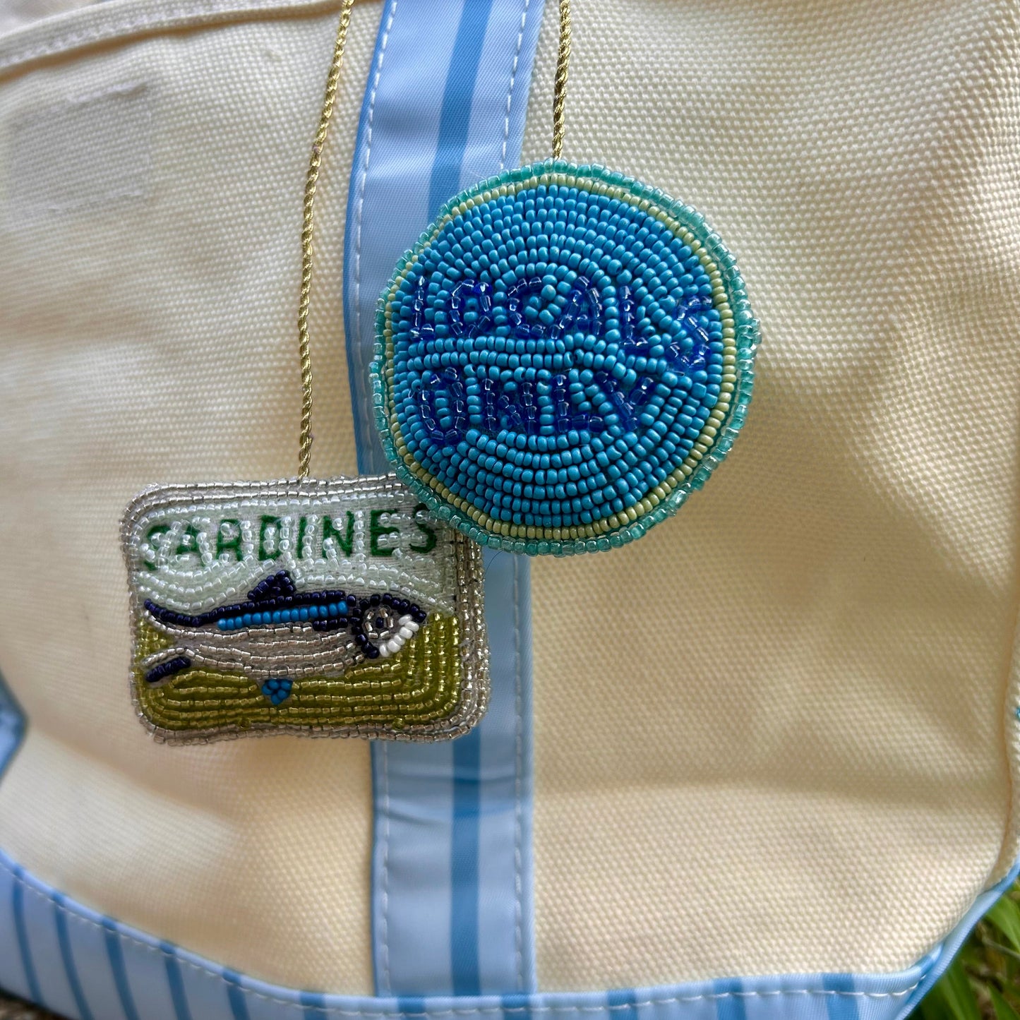 Locals Only / Sardines Beaded Bag Charm