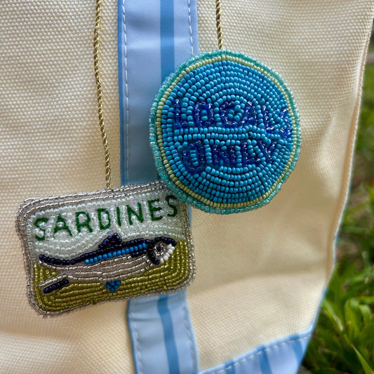 Locals Only / Sardines Beaded Bag Charm