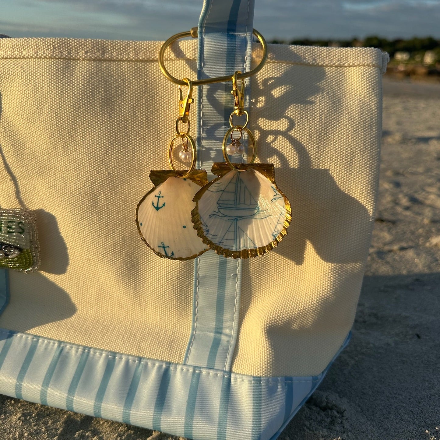 Anchor Shell Bag Charm