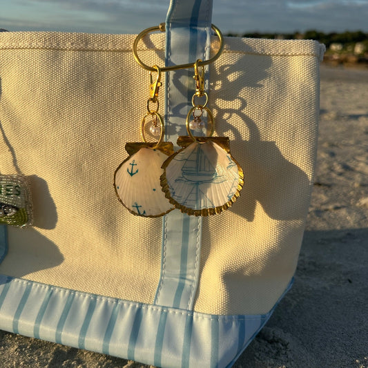 Sailboat Shell Bag Charm