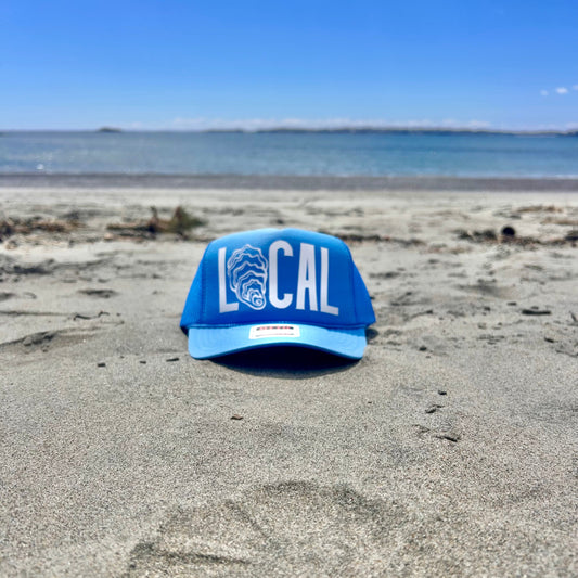 LOCAL Oyster Shell Trucker Hat: Light Blue