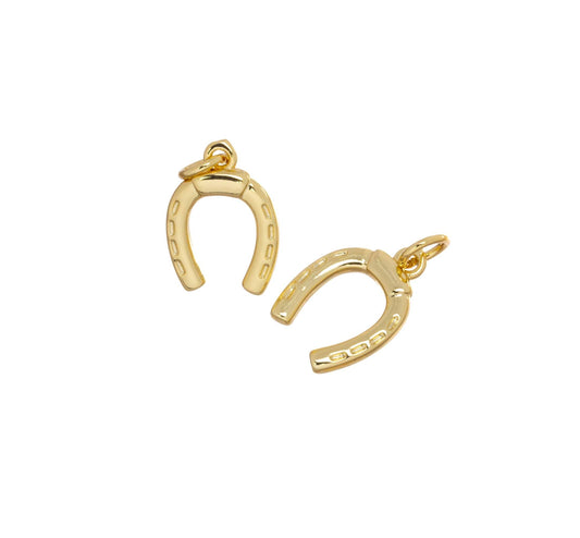 Gold Horseshoe Charm